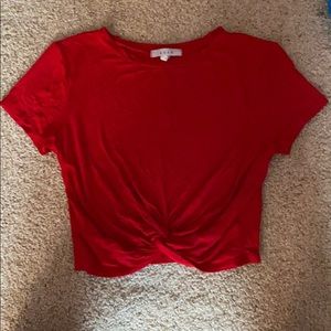 Red crop top